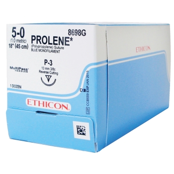 Prolene 5-0 13mm P-3 45cm blue suture