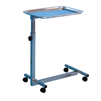 Trolley instrument table height adjustable