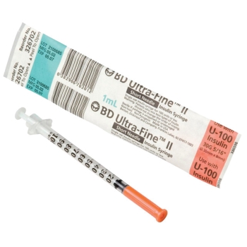 Syringe Insulin 0.3mlwith 29g X 1/2" (13mm) Ultra-Fine Needle BD