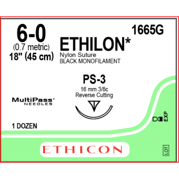 Ethilon 6-0 16mm PS-3 45cm