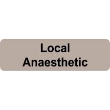 Labels local anaesthetic