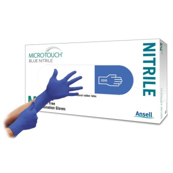 MICRO-TOUCH Blue Nitrile Gloves Size Large
