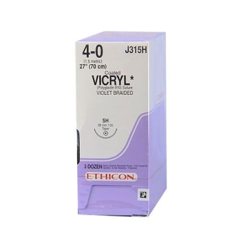 Coated Vicryl 4-0 26mm SH 70cm violet