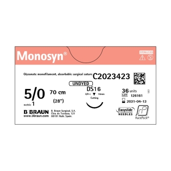 Monosyn Undyed 5-0 16mm RC 70cm Suture