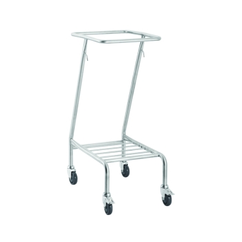 Linen Skip Trolley Stainless Steel Single No Lid