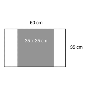 Drape-steri 35 x 35cm incise