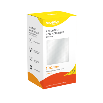 bpositive Non Adhesive Absorbent Dressing 10 x 10cm