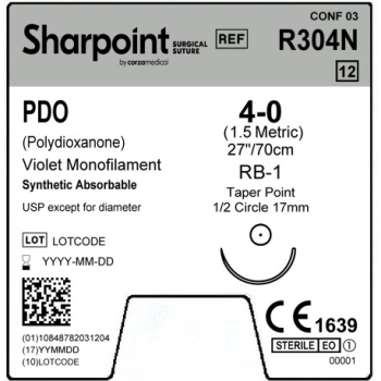 Sharpoint PDO 4-0 17mm Taper Point 70cm RB-1 Violet