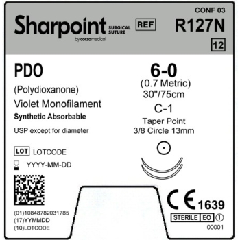 Sharpoint PDO 6-0 13mm TP 75cm C-1 Violet