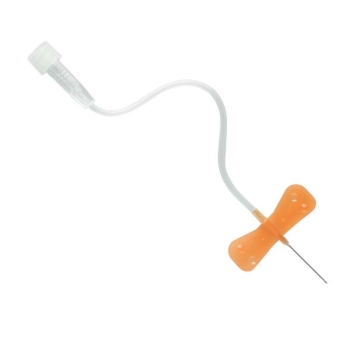 Surflo Winged Infusion Sets 25G x 19mm Short Tube 9cm Orange