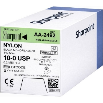 Sharpoint Nylon 10-0 5mm M.E.T. Point 2.5cm Brm5
