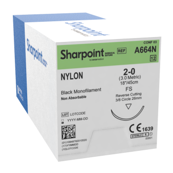 Sharpoint Nylon 10-0 5mm M.E.T. Point 2.5cm Brm5