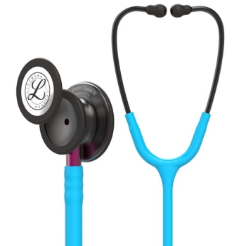 3M Littmann 5872 Classic III Stethoscope - Special Edition Smoke Chestpiece; Turquoise Tube; Pink Stem; Smoke Headset