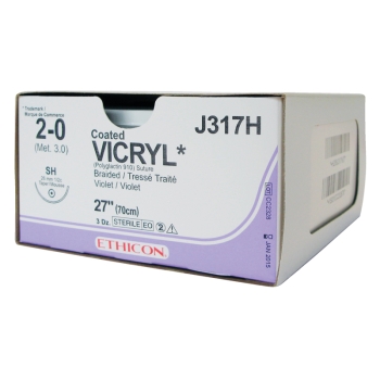 Coated Vicryl 6-0 10.5mm P-1 45cm Suture