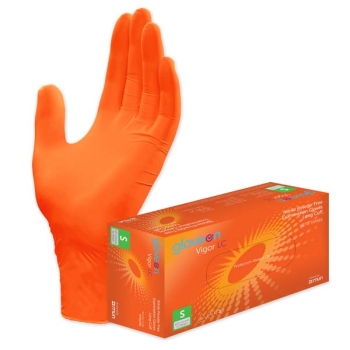 Vigor Nitrile Exam Gloves Powder Free Long Cuff Small