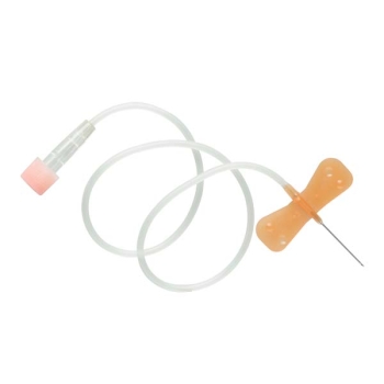 Surflo Winged Infusion Sets 25G x 19mm Long Tube 30cm Orange