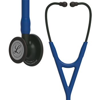 3M Littmann 6168 Cardiology IV Stethoscope - Special Edition Black Chestpiece; Navy Blue Tube; Black Stem and Headset