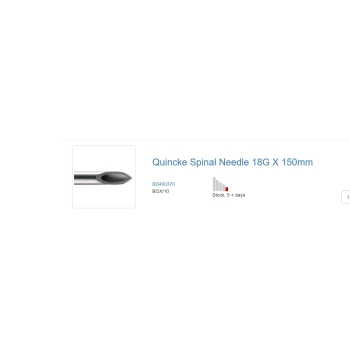 Quincke Spinal Needle 22G X 7" (178mm)