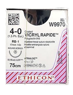 Vicryl rapide 4-0 17mm 75cm