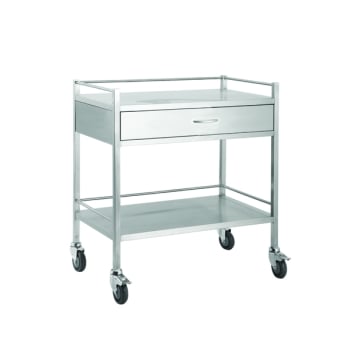 Trolley Stainless Steel - 1 Drawer Full Width - 80 x 50 x 90cm