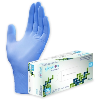 Hartson Long Cuff  Nitrile Powder Free Gloves X-Large