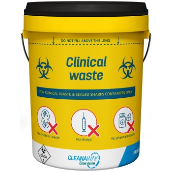 Clinical Waste Pail 20L Yellow