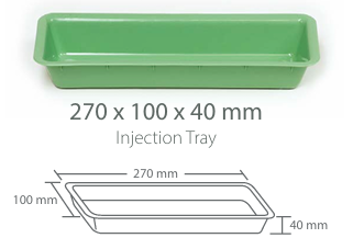Injection Tray 270 X 100 X 40mm Green Autoplas