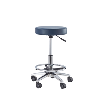 Stool w/footrest navy blue