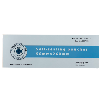 Autoclave Pouch 90 x 260mm Self Seal Pacific