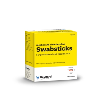 Swabstick Alcohol 70% Chlorhexidine 2% Tinted Red