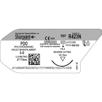Sharpoint PDO 3-0 19mm Reverse Cutting 70cm FS-2 Violet