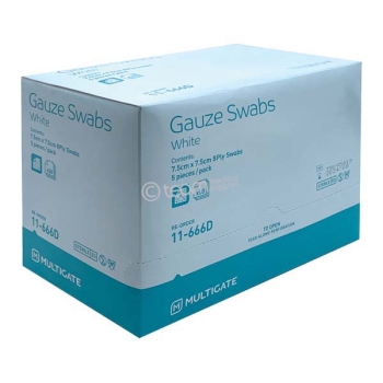 Multigate Gauze Squares 7.5 x 7.5cm Dispenser Box of 5-Packs Sterile