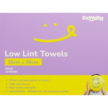 Towel Low Lint 35 x 30cm Dr Welly