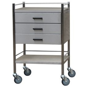 Trolley 3 drawer stainless steel 60X50X97