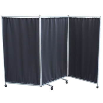 Screen Three Fold with Curtains