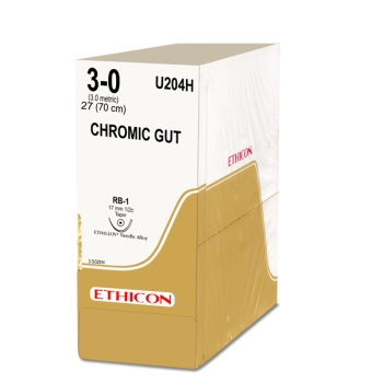 Catgut chrome 3-0 17mm RB-1 70cm