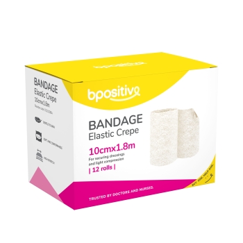bpositive Bandage Elastic Crepe 10cm x 1.8m