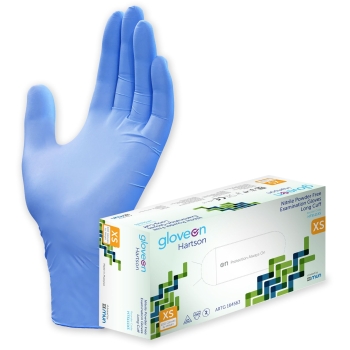 Hartson Long Cuff  Nitrile Powder Free Gloves X-Small