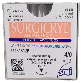 Surgicryl Monofast 4-0 12mm RC 45cm