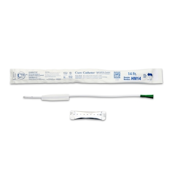 Cure Catheter Male Hydrophilic 16" Straight Tip FG12 Box/30