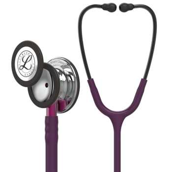 3M Littmann 5960 Classic III Stethoscope - High-Polish Mirror Chestpiece; Plum Tube; Pink Stem; Smoke Headset