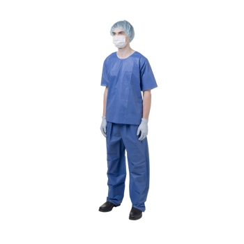 Scrubs Top Blue Sml Biodegradable