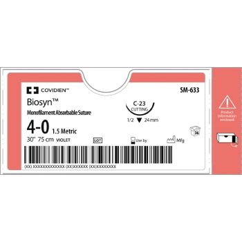 Biosyn 5-0 C-13 19mm 75cm Beige Suture