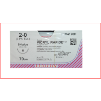 Vicryl Rapide 2-0 26mm SH 70cm   Suture Undyed