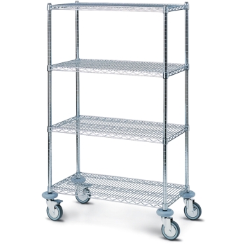 Trolley 4 tier wire 61x150x175cm