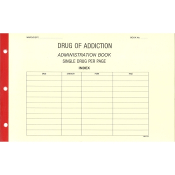 Book drug of addiction single drug (National)