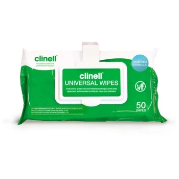 Clinell Universal Sanitising Wipes with Clip