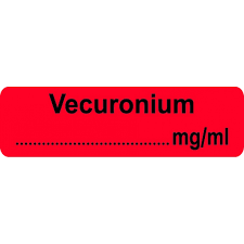 Labels - Vecuronium mg/mL