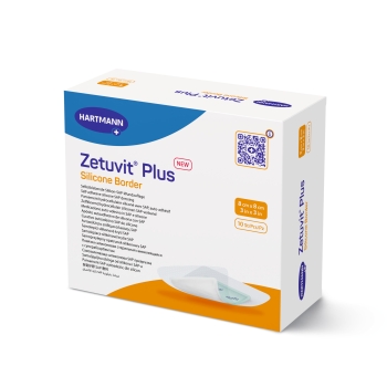 Zetuvit Plus Silicone Border 8 x 8cm