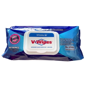 V-Wipes Instrument-Grade Disinfectant Wipes - Flat Pack 80